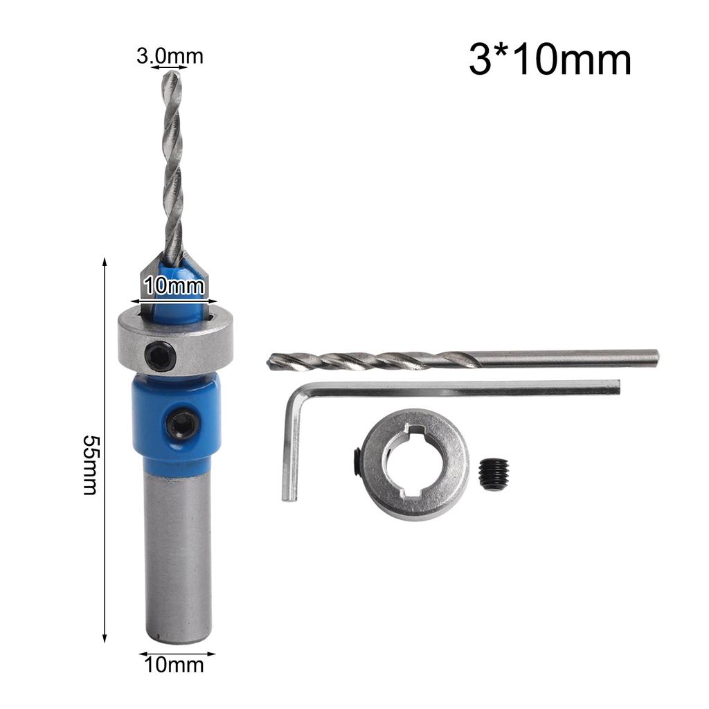 Woodworking Essential Adjustable Countersink Drill Bit for Professional Results