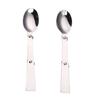 304 Stainless Steel Outdoor Portable Folding  Spoon  Fork Camping Picnic Tool Tableware