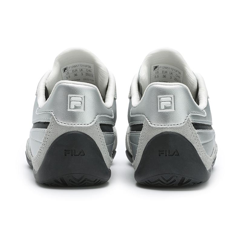 Fila Turbo Sneakers Comfortable Fashion Versatile Thin Sole Durable Lightweight Low Top Skate Shoes Women Sneaker Gray Black Silver F12W511210FSB