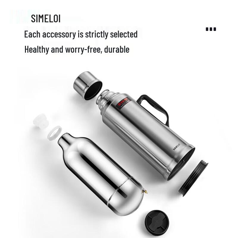 SIMELO 3.2L Stainless Steel Glass Liner Thermos
