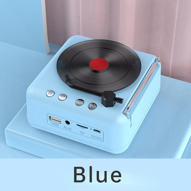 Portable Large Battery Bluetooth Speaker Vintage Vinyl Record Machine HIFI Sound Effects Super Standby  Radio New 112.4*105*57mm