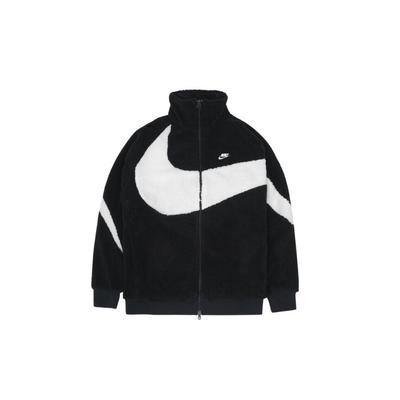 Nike Big Swoosh Reversible Boa Jacket Black White
