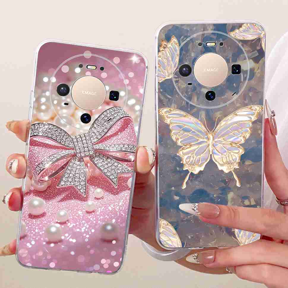 For Huawei Mate 80 5G 2025 Case VYG-AL00 Soft Silicone Sweet Heart Painted Cover Case For Huawei Mate80 Mate 80 TPU Fundas