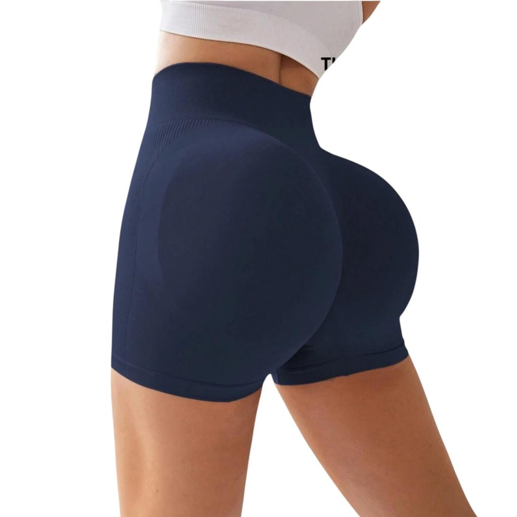 High Waist Push Up Shorts 360 Sculpting Butt Lifting Yoga Shorts for Women Rosy Pink XS 858 Blue
