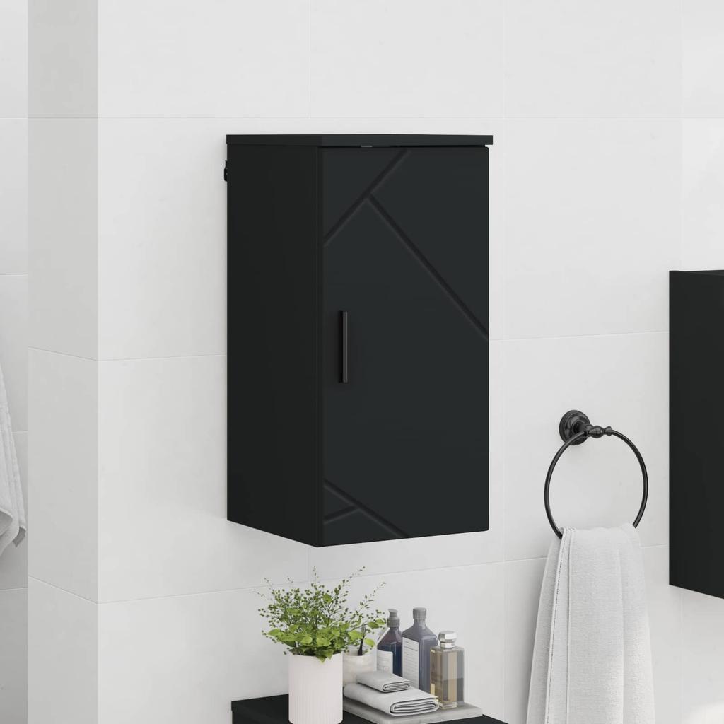 Bathroom Cabinet Black 30 x 31.5 x 61 cm