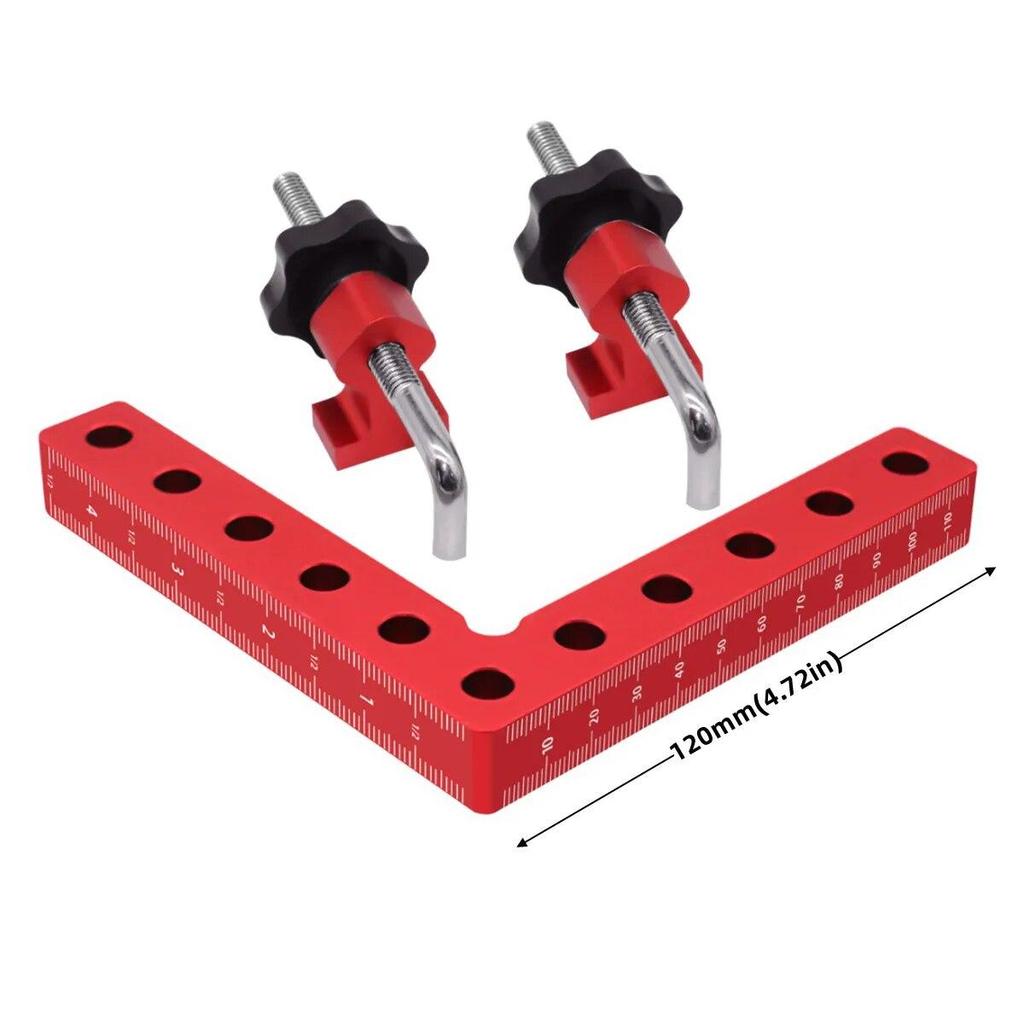1 Set 90 Degree Positioning Squares Right Angle Clamps - Aluminum Alloy Fixing Clip Woodworking Corner Clamping Square Tool