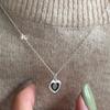 Silver Creative CZ Heart Pendant Necklace for Women Exquisite Temperament collar Necklaces Party Jewelry Gifts