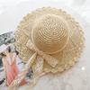 Straw Hat Lace Embellishment Bucket Hat Lace Hat Bucket Shape For Outdoor Activities Women's Accessory Sun