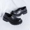 Lässige Designer Damen Herren Dicke Plateau Formelle Schuhe Runde Zehe Slipper Leder Freizeitschuhe Herrenschuhe Große Größe 36-44