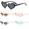 Love Heart Shape Sunglasses Women Tint Clear Lens Colorful Sun Glasses Female Red Pink Shades Vintage Travel Uv400 Eyewear