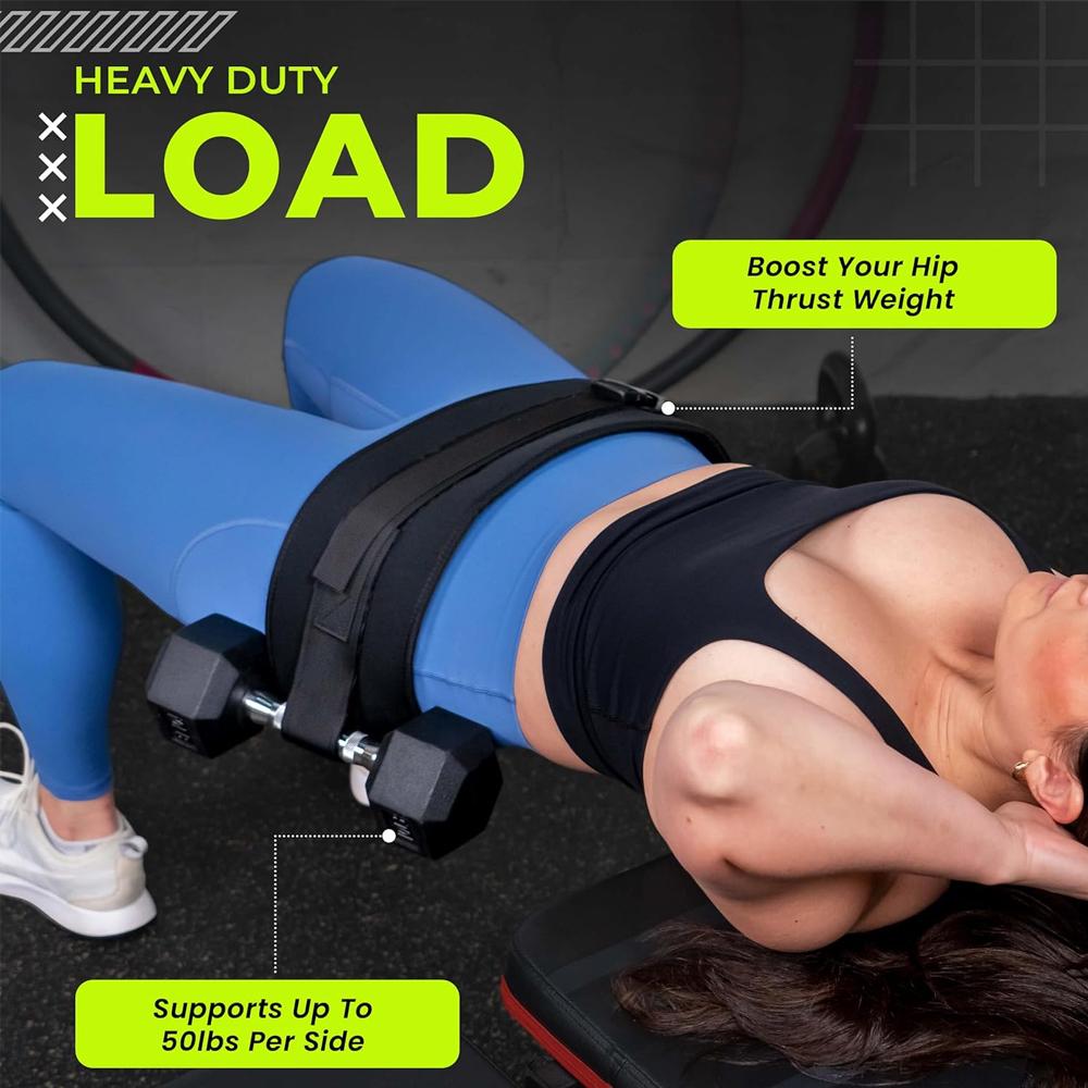 1Pc Waist Support Exercise Hip Thrust Belt - Dumbbell Hip Thrust Belt, Thicken & Widen, Comfortable For Dumbbells, Kettlebells