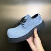 2026 Fashion Suede Mens Shoes Casual High-end Thick-soled Derby Shoes for Men Round Head Versatile Fashion Platform Sneakers Men