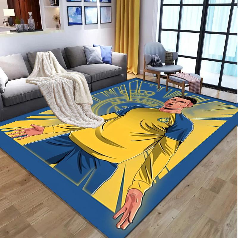 Cristiano Ronaldo Pattern Rug, Indoor/Outdoor Mat, for Picnic, Gameroom, Bedroom, Office, Living Room, Home Decor Carpet, Birthday Gift