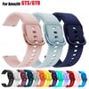 Ремінець 20 мм/22 мм для Amazfit GTS/2/2e/3/4 GTS2 Mini/GTR 4/3/Pro/47 мм/GTR2/2e/stratos 2/3 Силіконовий браслет Amazfit bip Ремінець для годинника