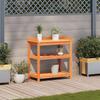 Plant Table with Shelves Brown 82.5x45x86.5 Cm Solid Wood Pine