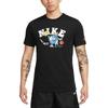 Nike Dri-Fit Graphic Short Sleeve T-Shirt With Cartoon Print Earth Basketball Graffiti Men Tops Black DX6139-010