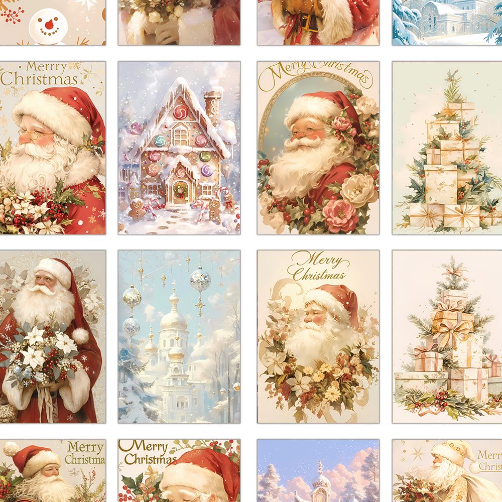 32 Stück, Vintage Weihnachtspostkarten, Weihnachtsmann, Geburtstags-/Jubiläumsgeschenke, Sammlerstücke, zum Verschenken geeignet und versandfähig.