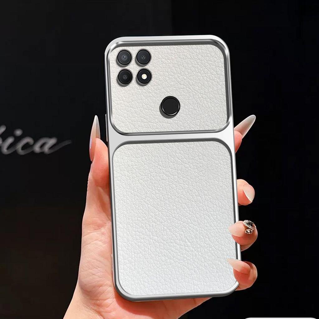 Luxury Faux Leather Case for OPPO A15s,A15 Shockproof Big Window