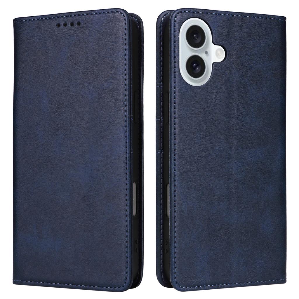 For iPhone 16 Plus Case Leather Phone Cover with RFID Blocking Wallet