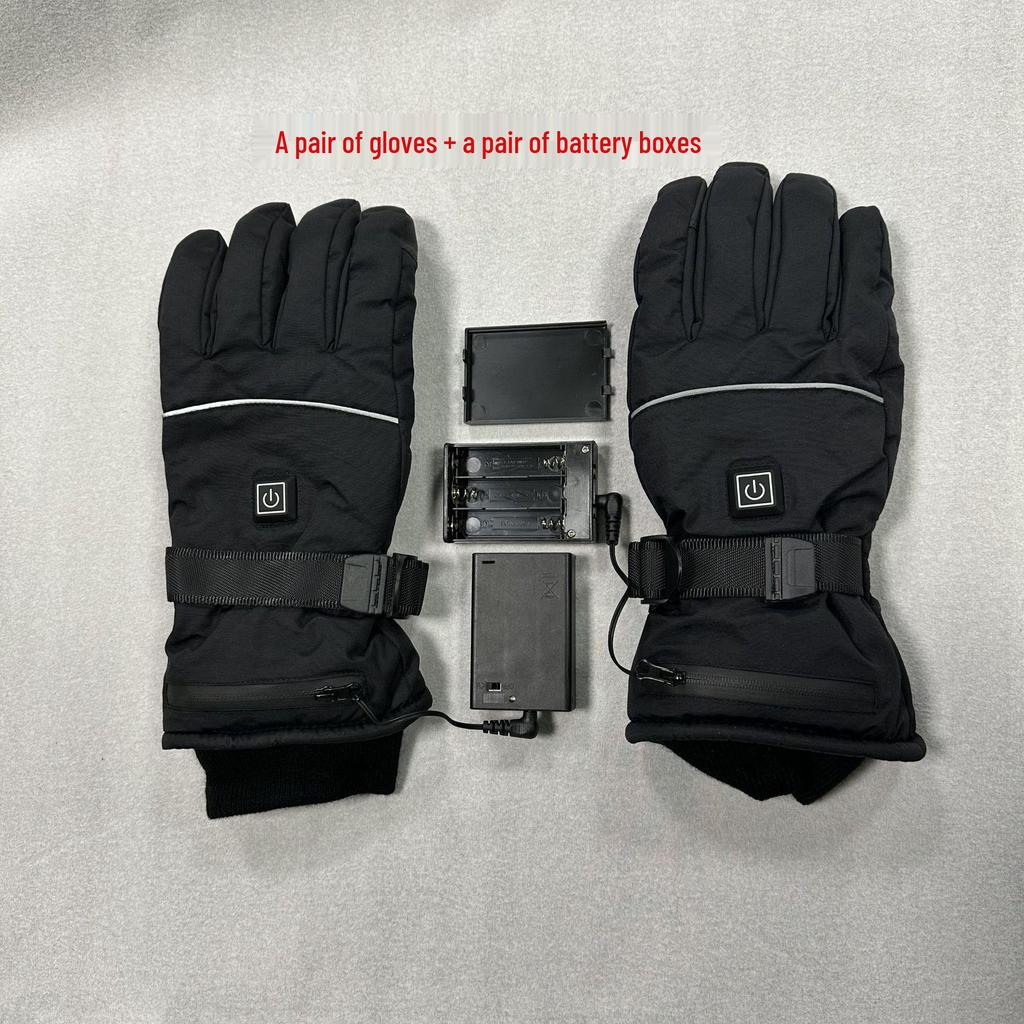 Electric Heated Winter Gloves: Touchscreen, Thickened, Windproof Gloves for Cycling, Skiing, and Outdoor Activities