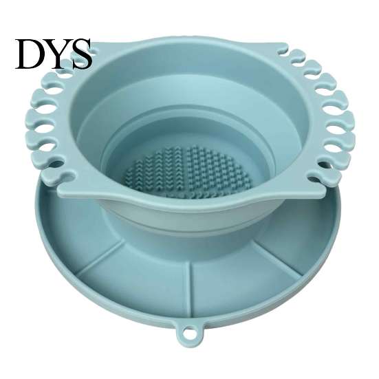 Silicone Painting Brush Rinser Paint Cleaner Cup, with Texture, Foldable Compact Art Washer for Cleaner, Watercolor And Makeup