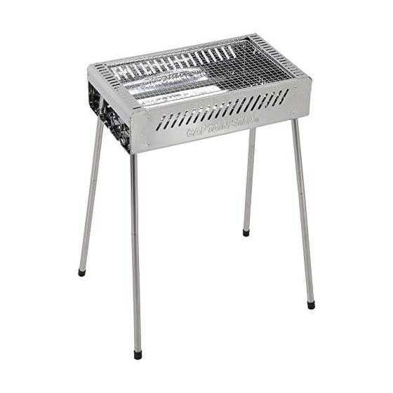 Captain Stag (CAPTAIN STAG) Barbecue Stove Barbecue Grill BBQ Stainless Steel Grill 500 [For 3 to 4 People] 2 High/Low Height Levels Easy Assembly