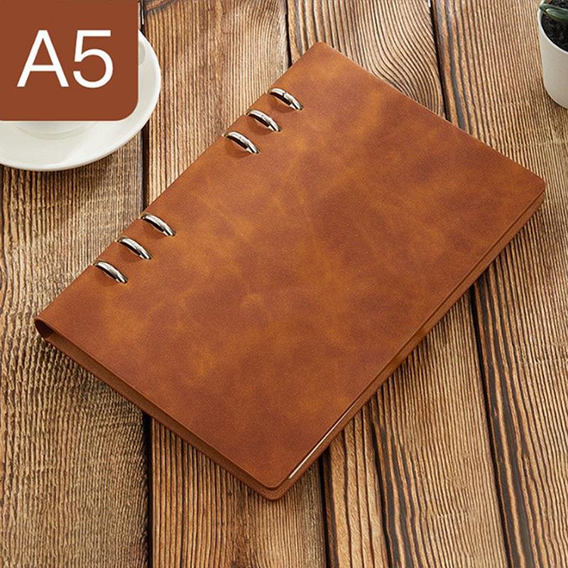 Thickened Waterproof Leather Surface Detachable Notes Booklet Student Office Planner Record Book Durable Filler Paper Binder