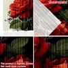 Flat Printing Happy Valentine Day Party Curtain Rose Rhythm Print Digital Printed Polyester Drapes Festive Holiday Use Curtains Set Of 2 Made