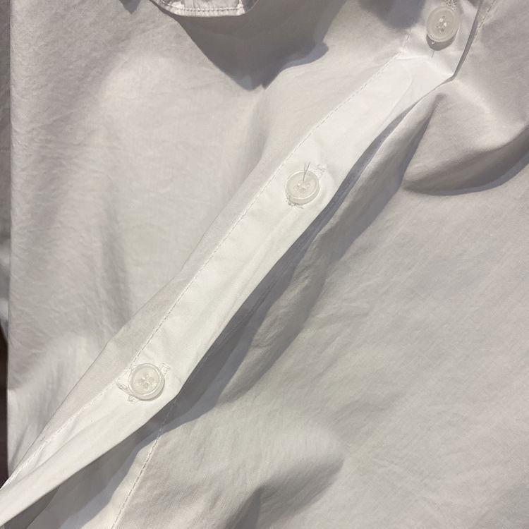 Korean Version Loose Doll Collar Ruffle Edge Shirt Spring and Autumn New Retro Long Sleeved Shirt