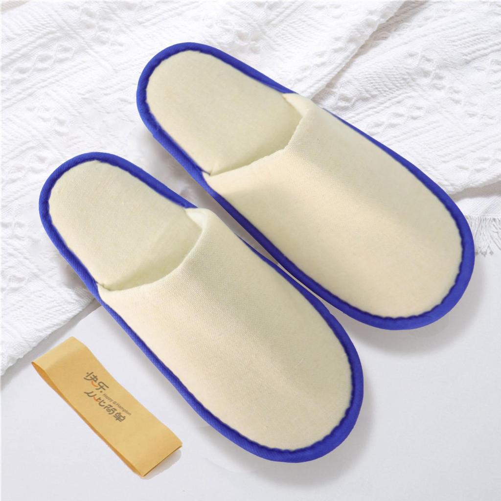 Disposable Non-Slip Canvas Slippers for Hotels and Travel