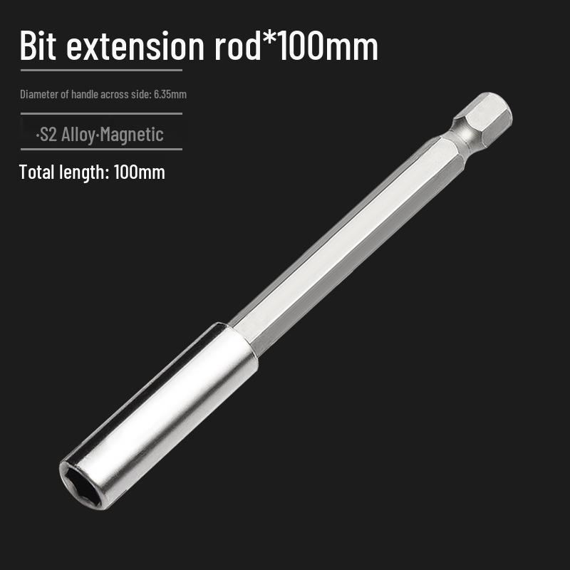 Hexagonal Driver Bit Extension for Screwdriver and Drill