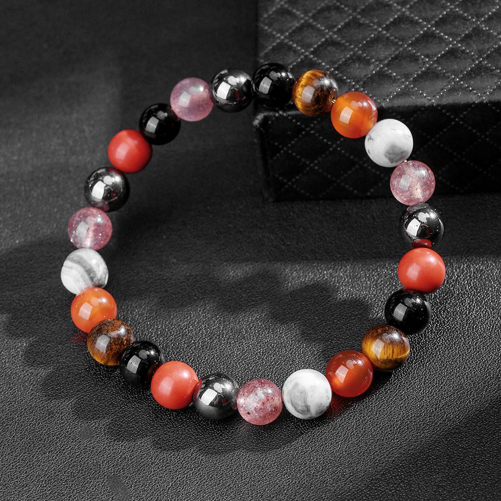 Crystal Bracelets, Natural Stones, Strawberry Crystals, Red Agate Beads, Bracelets, Accessories