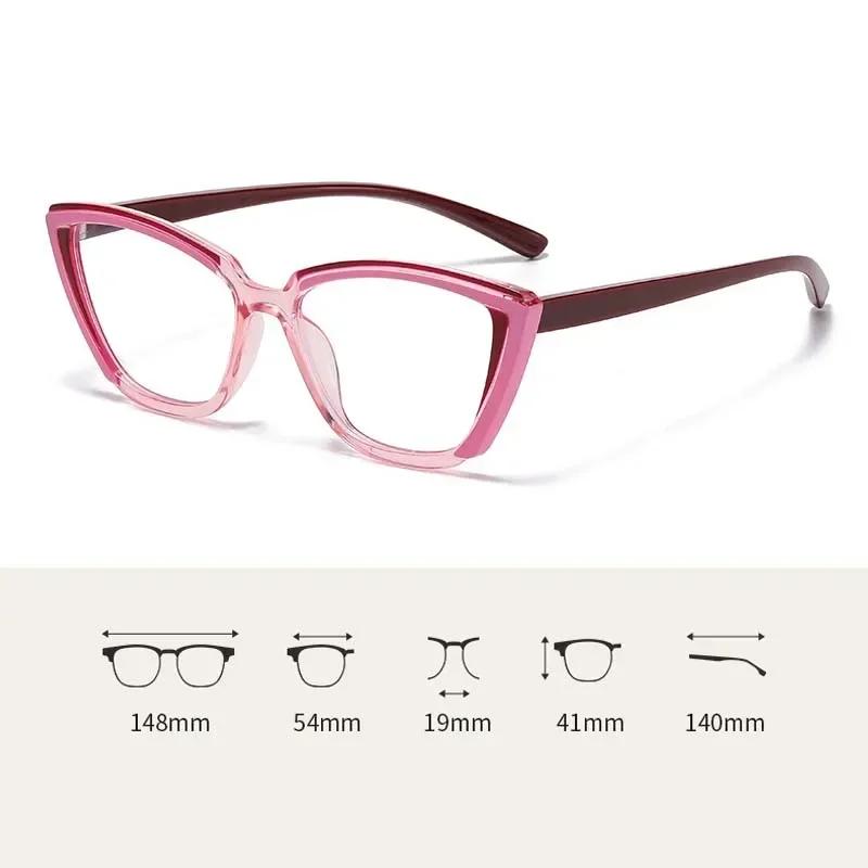 European And American Ultra Light Cat Eye Reading Glasses Anti Blue Light Anti Ultraviolet And Anti Radiation Presbyopia Glasses