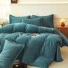 Warm Velvet Duvet Cover Skin-friendly Quilt Cover Solid Color Comforter Cover Home Bedding housse de couette (No Pillowcase)