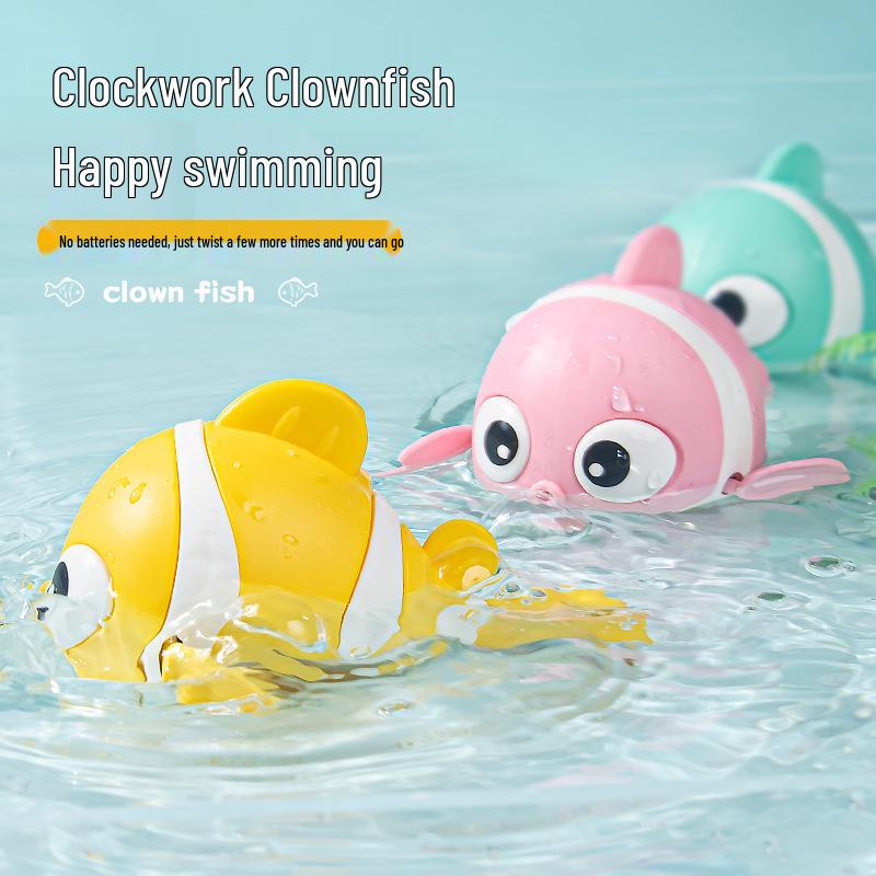 Clownfish Wind-Up Bath Toy for Kids - Perfect for Water Play and Bath Time Fun