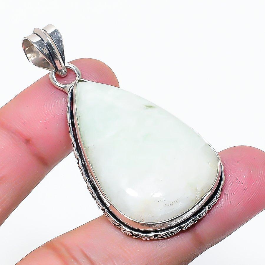 Natural Moonstone Gemstone Handmade 925 Sterling Silver Pendant 2.05 AP-15343