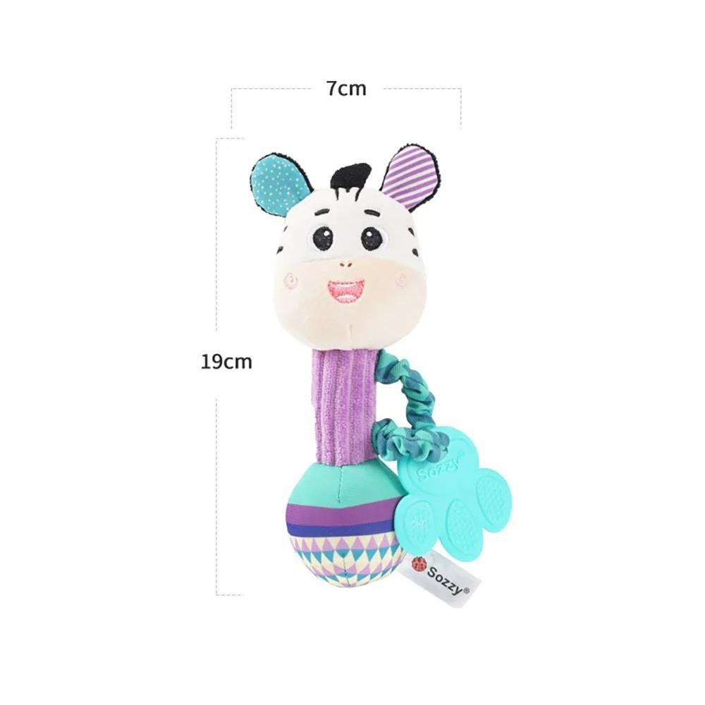 Babyrasseln, weiche Stofftierrassel, Handgriff, Babyspielzeug, Shaker, knisternd, quietschend, sensorisches Reisezubehör für Kleinkinder, Geschenke
