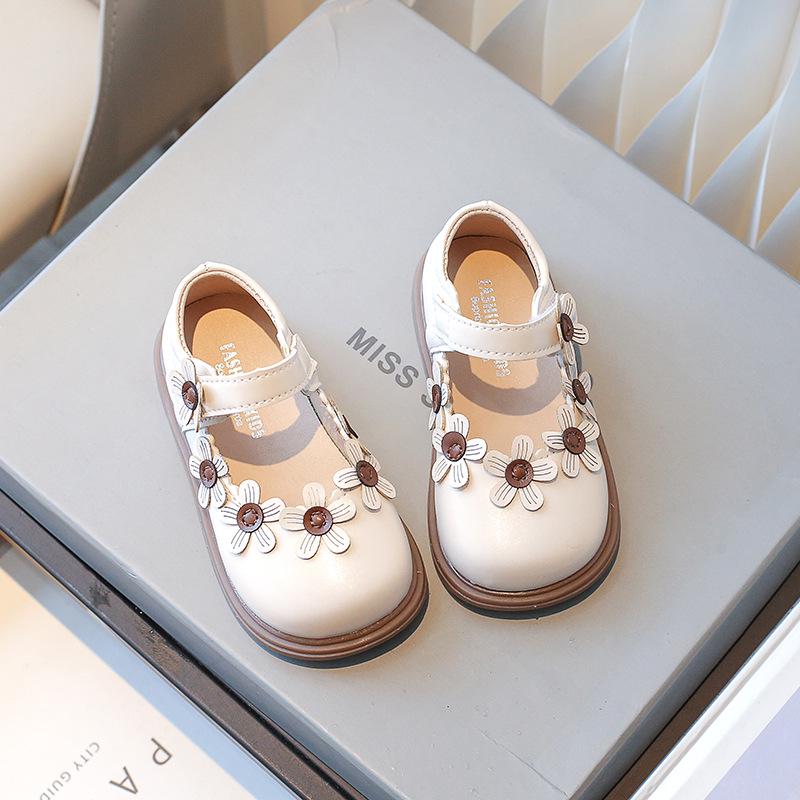 Frühling/Herbst 2026 Prinzessin Kleinkind Loafer für Mädchen - Leder Blumenschuhe