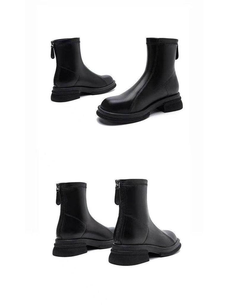 Women's Thick-Soled Chelsea Boots - Versatile British Style for Autumn/Winter 2025