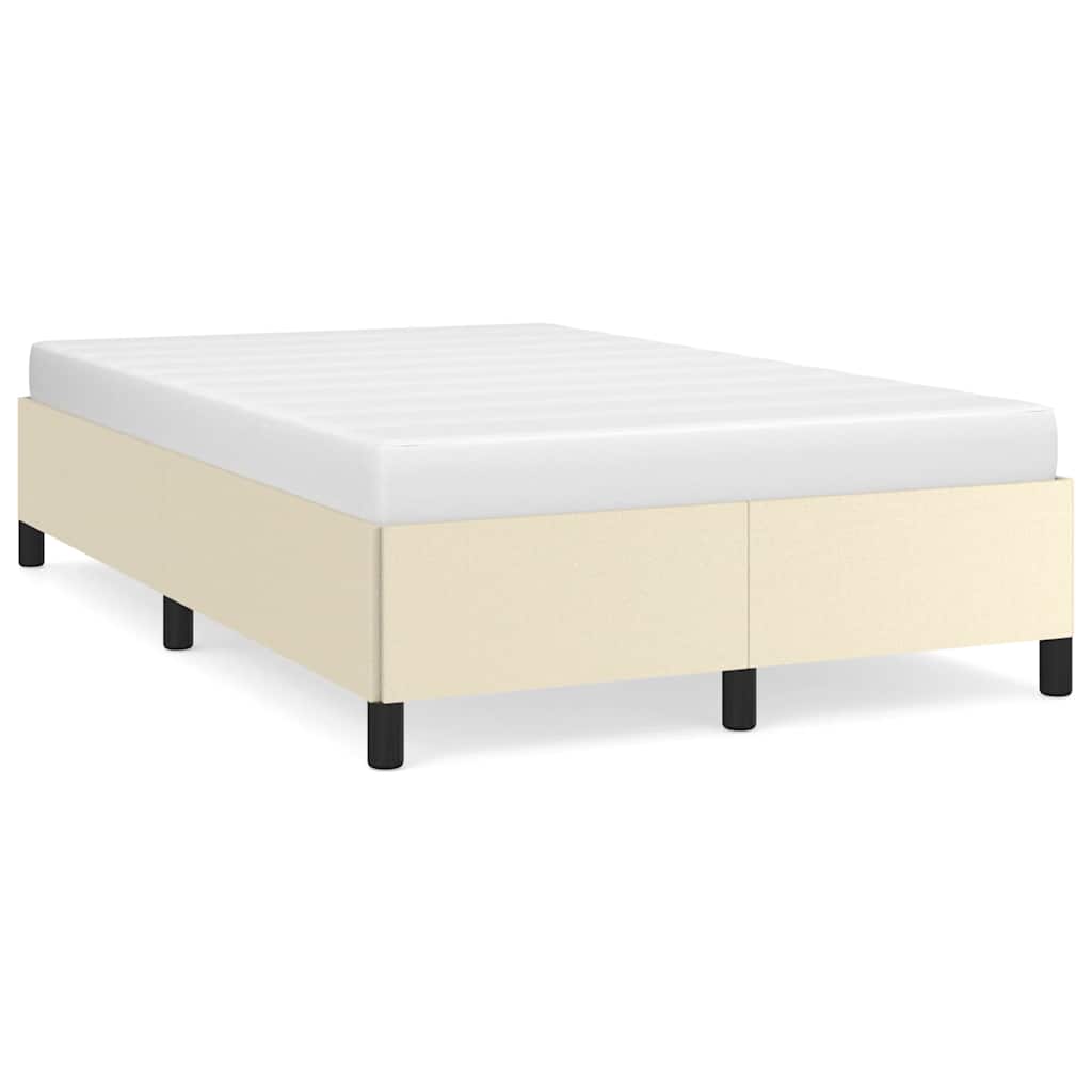 Bed Frame without Mattress Cream 120 x 190 cm Faux Leather
