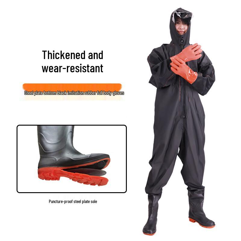 Chest Wader Rain Suit with Steel Sole