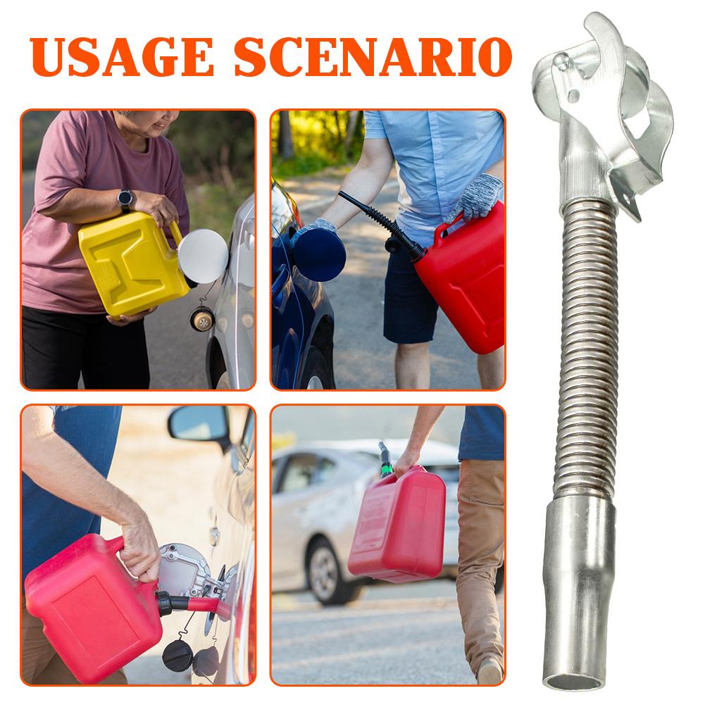 Fuel Canister Outlet Pipes,Jerry Cans Flexible Power Spout,Stainless Steel Diesels Oil Can Tank Spout Nozzle For Automotive