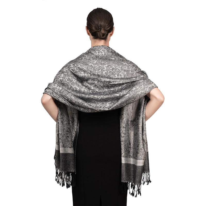 Jacquard Scarf Women Luxury Fashion Thick Soft Lady Scarves Stole Shawl Muslim Hijab Wrap Headband Neckerchief Bandana