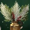 24-Pack Artificial Pine Needle Branches -Faux Green Cedar Sprigs for DIY Garlands, Home Garden Decor