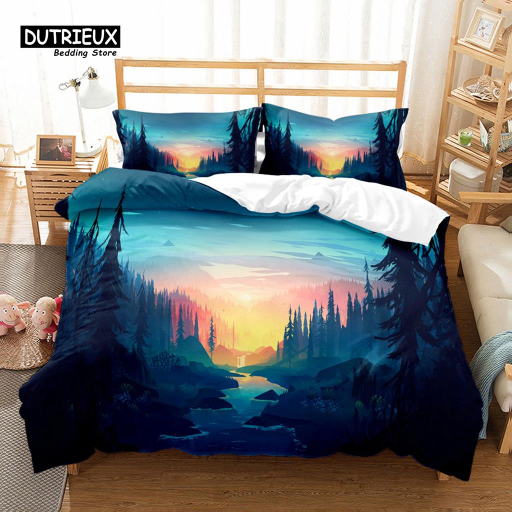 

Virtual Cyber City Duvet Cover Set, Fashion Bedding Set, Soft Comfortable Breathable Duvet Cover, For Bedroom Guest Room Decor EU single(135x200cm)