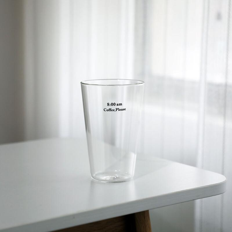 OLOEY High Borosilicate Letter Glass Coffee Mug Set