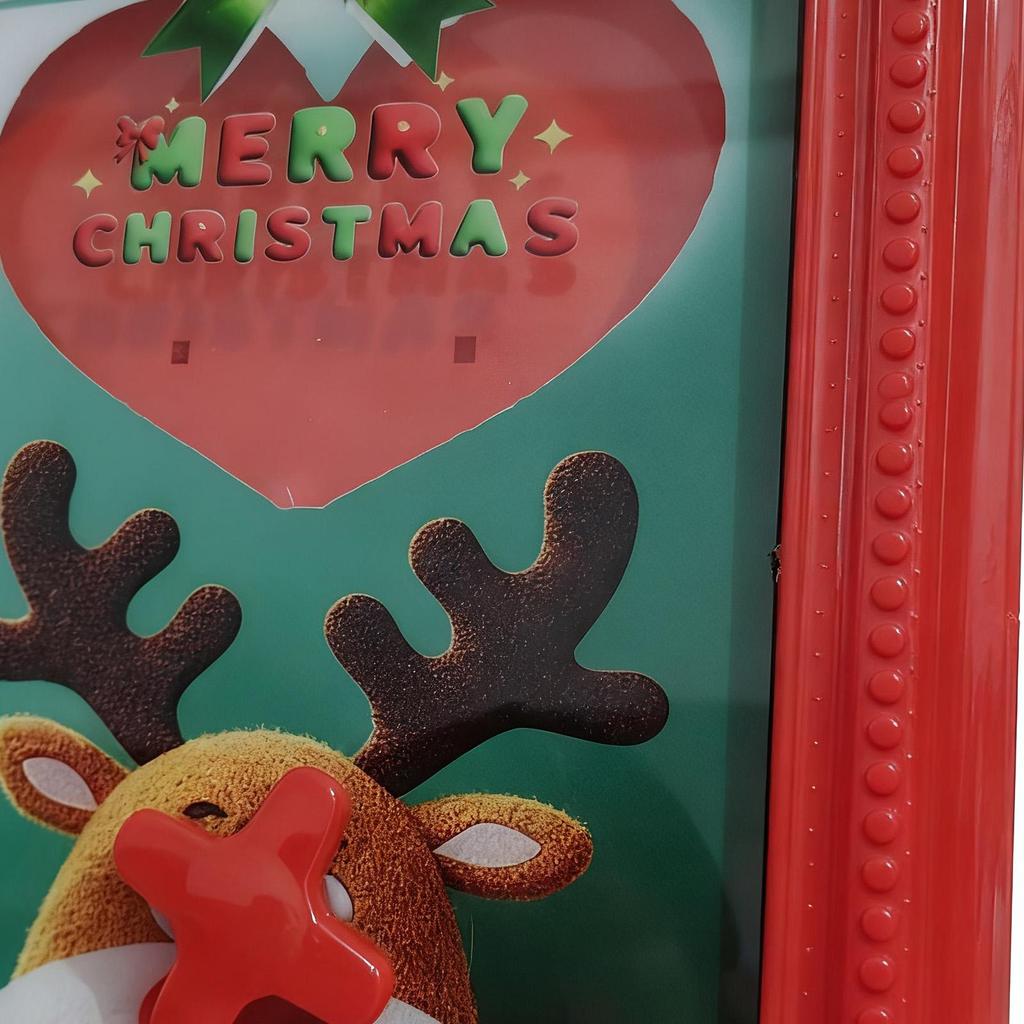Candy Dispenser Picture Frame Holiday Christmas Reindeer Decor Gumball Machine Picture Frame For Birthday Holiday Christmas