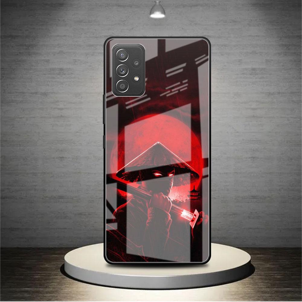 Landschaft Tusche Samurai Kunst Glas Hülle Für Samsung Galaxy A52 A71 A50 A51 A70 A21s A31 A72 A10 A12 A30 A22 5G Handyhülle
