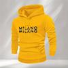Milano ITALIA stampa piccola stampa sul petto felpa con cappuccio larga città italiana maglione casual da uomo e da donna