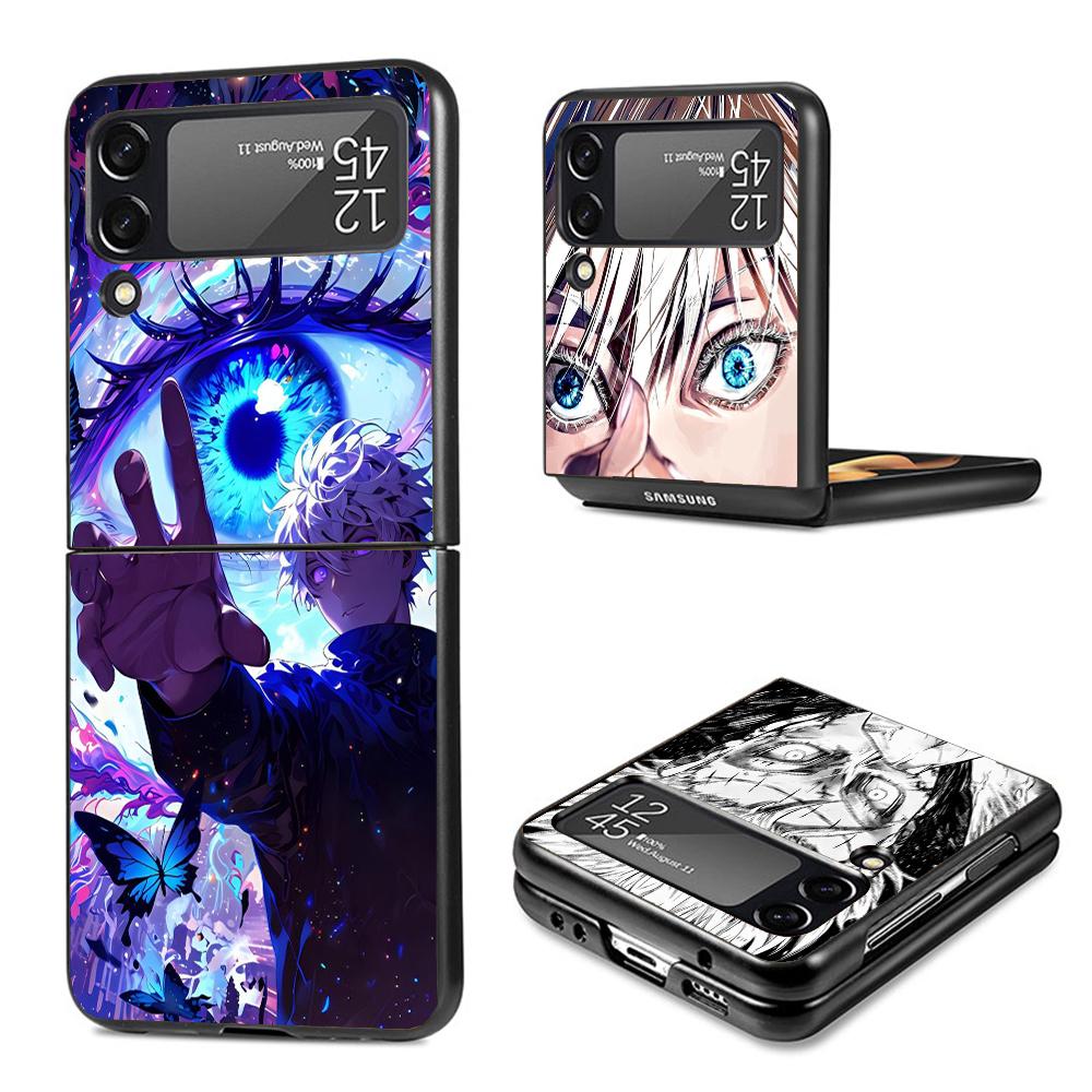 Kaisen J-Jujutsu Gojo Satoru Phone Case For Samsung Galaxy Z Flip3 Flip4 Flip5 Flip6 Flip7 For Z Flip 7 6 5 4 3 5G Hard Folding